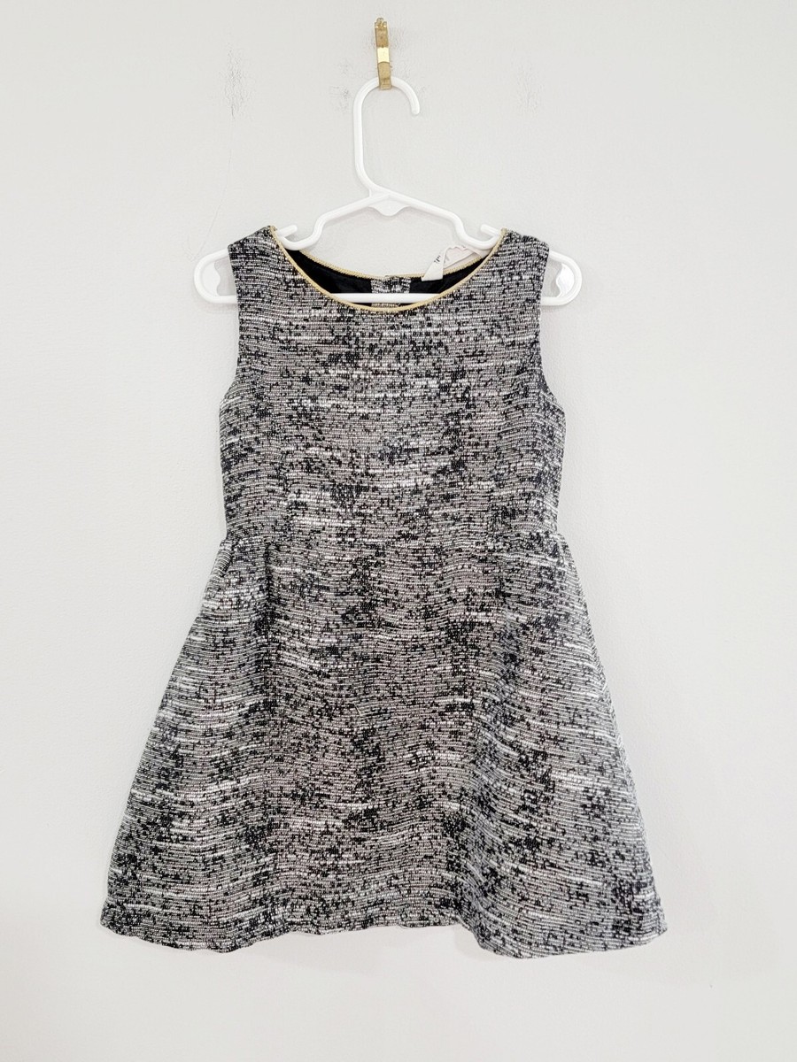 h&m white dress gold buttons The Laine Dress in Cream Tweed L main image 0