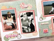 Grandma Scrapbook Pages, 12 by 12 Grandma Pages, Grandma Layouts - Premade Pages