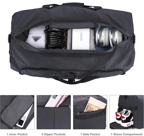 Reisetasche, Faltbare Tasche, 120L, , Weekender, Sporttasche - Bild 6 von 11