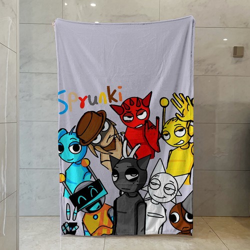 Game Sprunki - 3D Druck Fleecedecke Oren Wenda Decke weich warm Sofaüberwurf - Bild 9 von 50