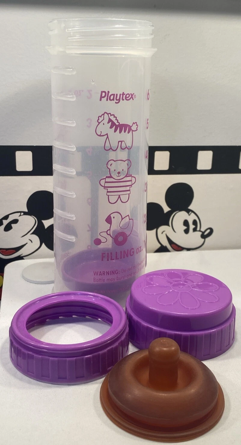 🍼VINTAGE 1998 8oz Playtex EAZY FEED Drop-In Baby Nurser Bottle Holder FLATTOP🍼