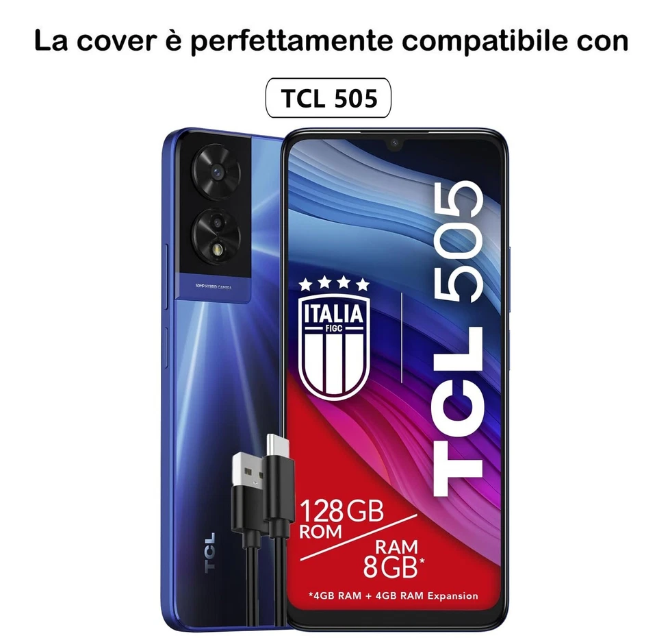 Custodia cover back case per TCL 505 in TPU morbida FANTASIA M2 - Immagine 2 di 2