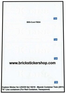 Custom Sticker - Container K-LINE (red container)