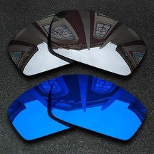 Silver Deep Blue Polarized Replacement Lenses For-Oakley Square Whisker
