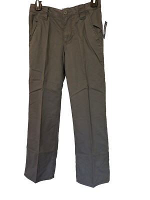 NWT Sealed Boy's OLD NAVY Plain Front Dumbbell Pants 10 Regular Dark Gray
