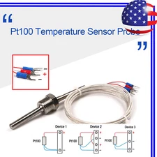K Type Thermocouple Probe, 1/2" NPT Temperature Sensor for Industrial Use