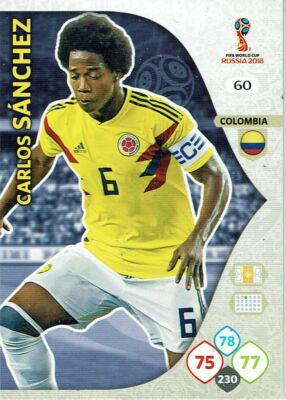 Panini Adrenalyn XL World Cup 2018 Russia WM Nr. 60 Carlos Sanchez