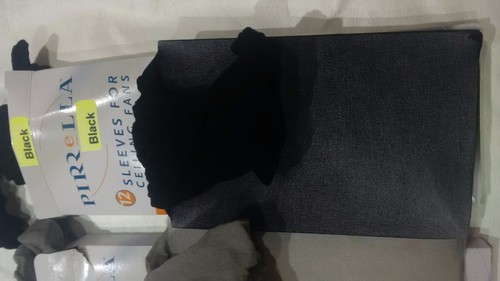 Ceiling Fan Sleeves / Socks Pirrella Fan Blade Covers BLACK 3 Pk Catch Dust - Picture 6 of 6