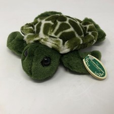 Vintage The Bearington Collection Green  Ivory Sea Turtle Plush NWT