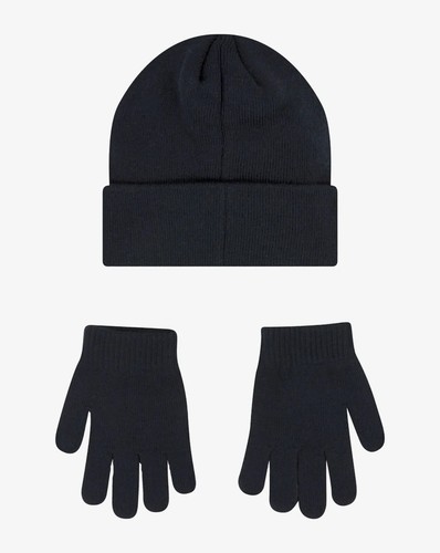 Nike Black/White Kid's Unisex Futura Beanie/Glove Set (9A2961-023) Size 8/20 NWT - Picture 2 of 2
