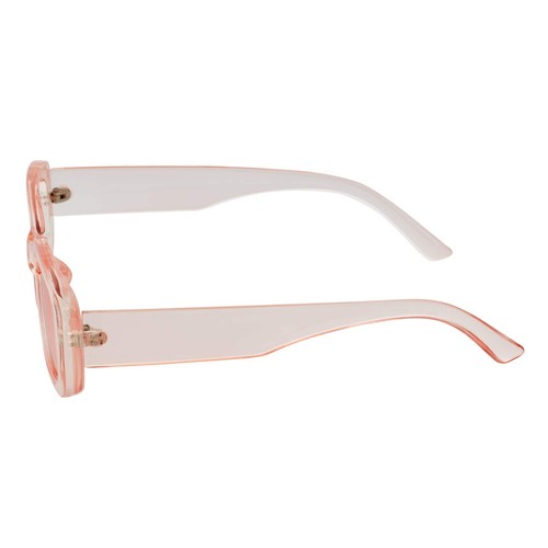 SLIM - Retro 90s Slim Small Rectangle Sunglasses Pink Pink Tint - Picture 6 of 10