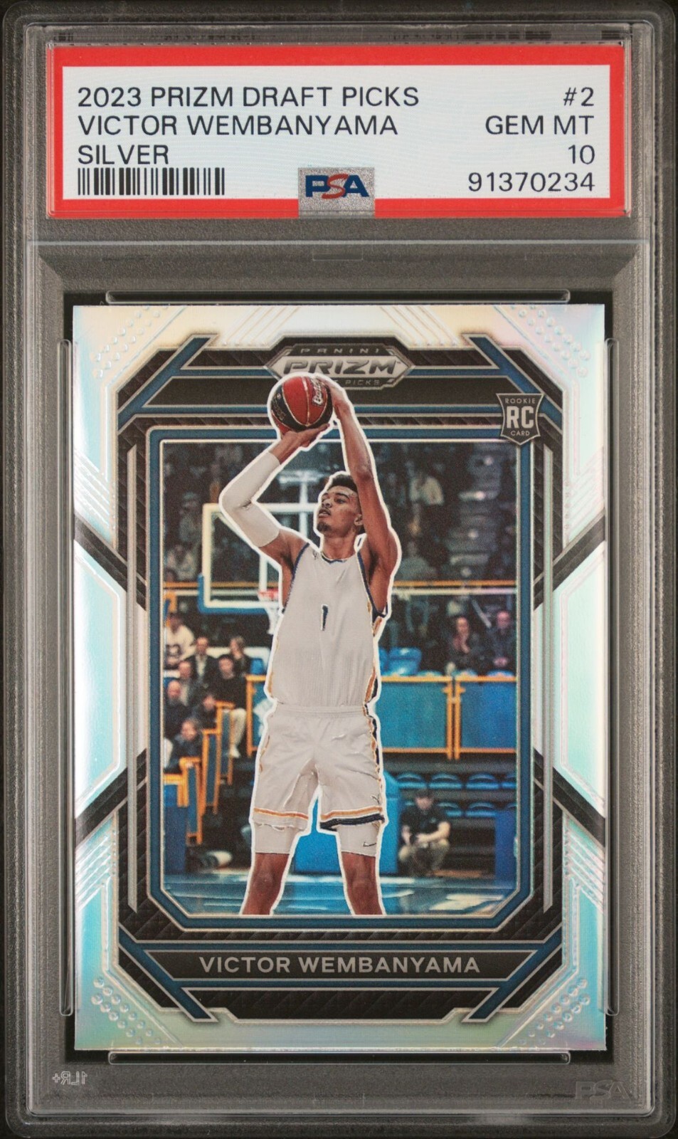 2023 PANINI PRIZM DRAFT PICKS SILVER PRIZM #2 VICTOR WEMBANYAMA ROOKIE RC PSA 10