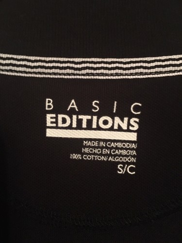 Men’s Polo Shirt Black Short Sleeve Cotton Casual Golf Sport Uniform Size Small - Bild 2 von 3