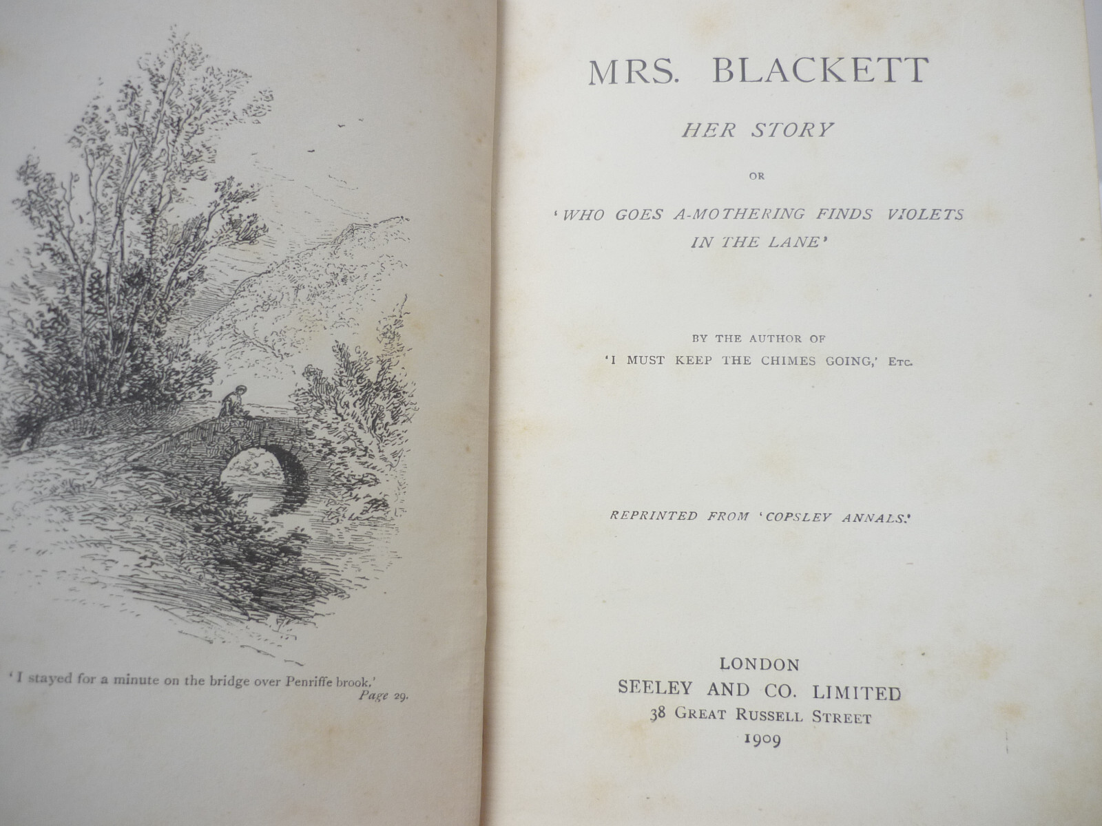 1909 - Mrs Blackett - Her Story - Decorative HB