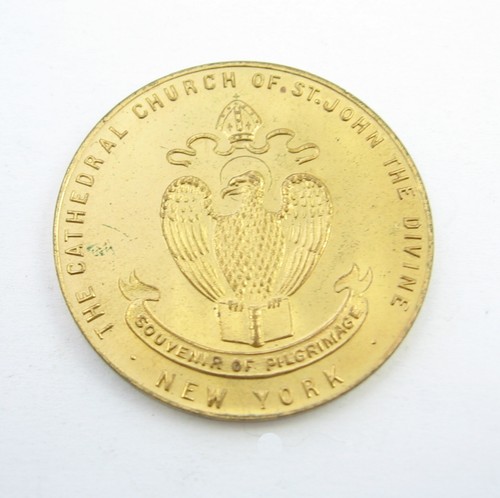 PAIR of Cathedral Church of St. John The Divine New York Pilgrimage Coin Medals - Picture 6 of 7