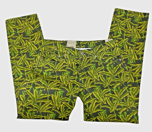 RARE Levi's 511 Men's Jeans Gray Green Palm Leaf Print Stretch Size 32 x 30 NEW - Picture 7 of 21