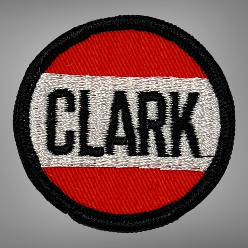 Vintage CLARK COMPANY ORANGE 2” Embroidered Sew On Patch