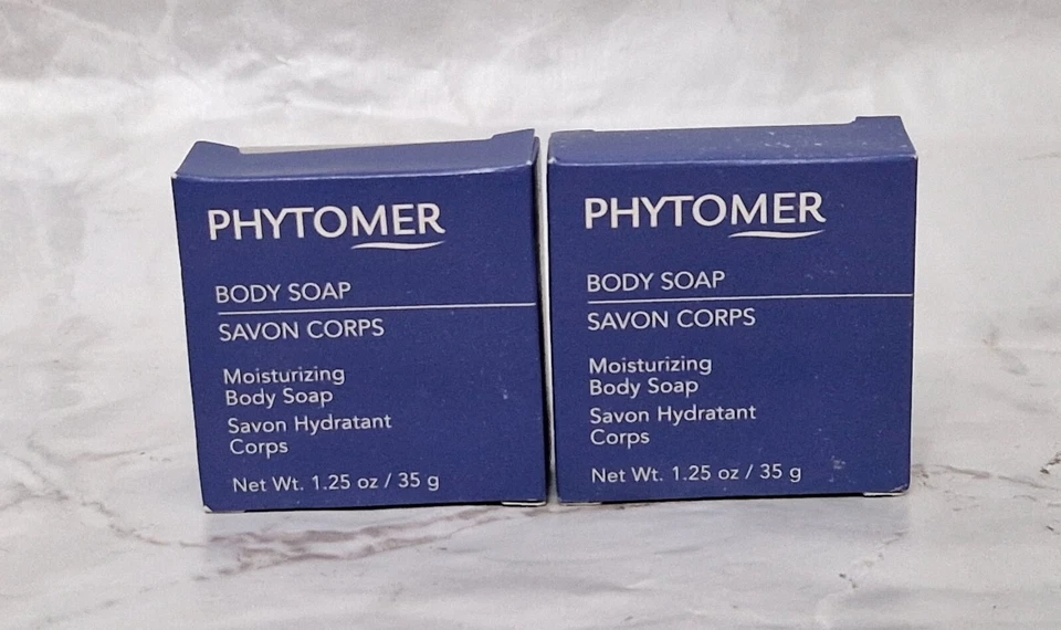 PHYTOMER Hydratante Corps Savon Paquet De 2 35g 35.5ml Voyage Taille Neuf En Box - Photo 3/4