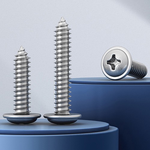 FLANGED SELF TAPPING SCREW A2 STAINLESS STEEL FLANGE HEAD TAPPER M3-M5 DIN 968 - Picture 5 of 6