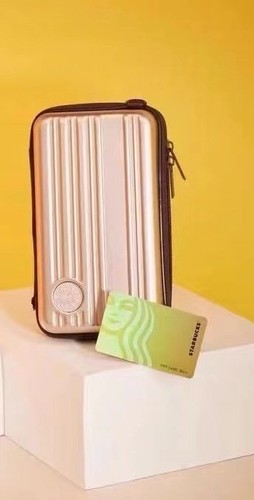 Starbucks China 2020 Mini Suitcase Traveling Box gold card - Picture 4 of 4