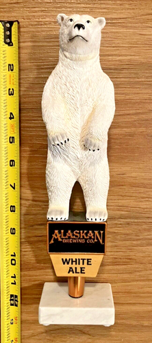 Alaskan Beer Tap Handle Knob Keg Draft Bar Top Brewing White Ale Polar Bear