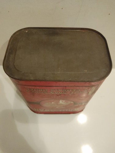 RARE LARGE WHITE SWAN SPICE TIN CAN COUNTRY STORE GROCERY TORONTO CANADA - Picture 9 of 9