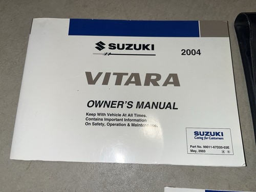 2004 Suzuki Vitara OEM Owners Manual and Guides With Black Leather Case - Picture 4 of 7