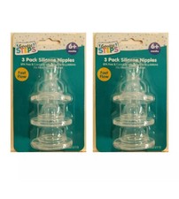  Pack of 2 Silicone Nipples by Gentle Steps Fast Flow - Age 6 months  3/Pack 