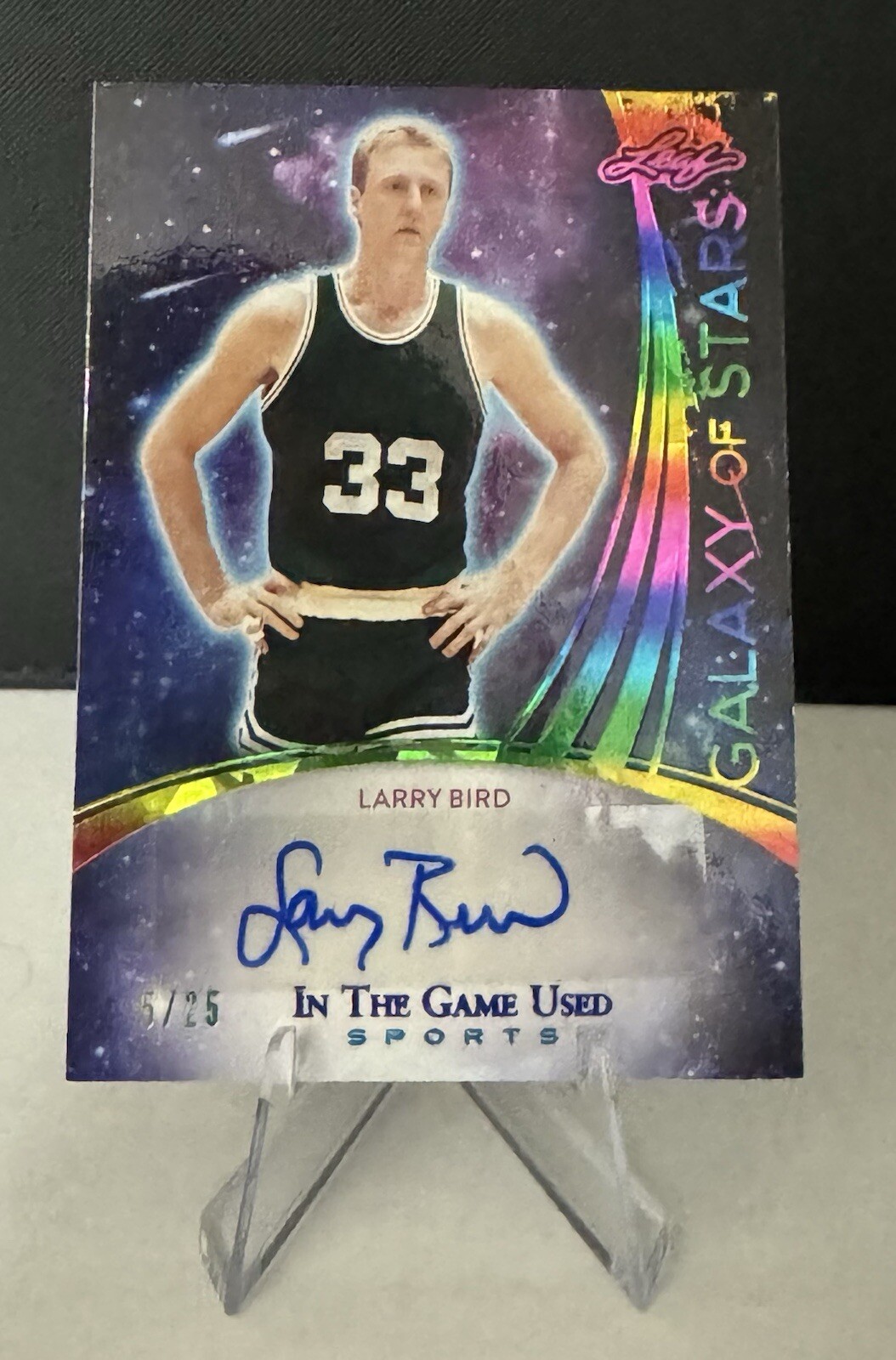 2024 Leaf In The Game Used #GS-LB1 Larry Bird 5/25