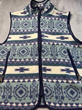 Woolrich Fleece Men’s Vest Aztec Southwestern Sz. M Made In USA