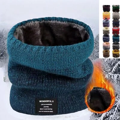 MARKENLOS Winter Schal Halswärmer dicker Fleece Loop Schals für Herren Damen Kinder