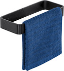 Matte Black Hand Towel Holder for Bathroom Wall, 8 Inch Self Adhesive Towel Bar