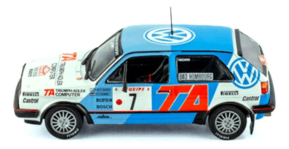 WRC Volkswagen Golf GTI 1986 Eriksson Raro Rally Diecast Car 1:43 + Cargador Foto 2 de 3