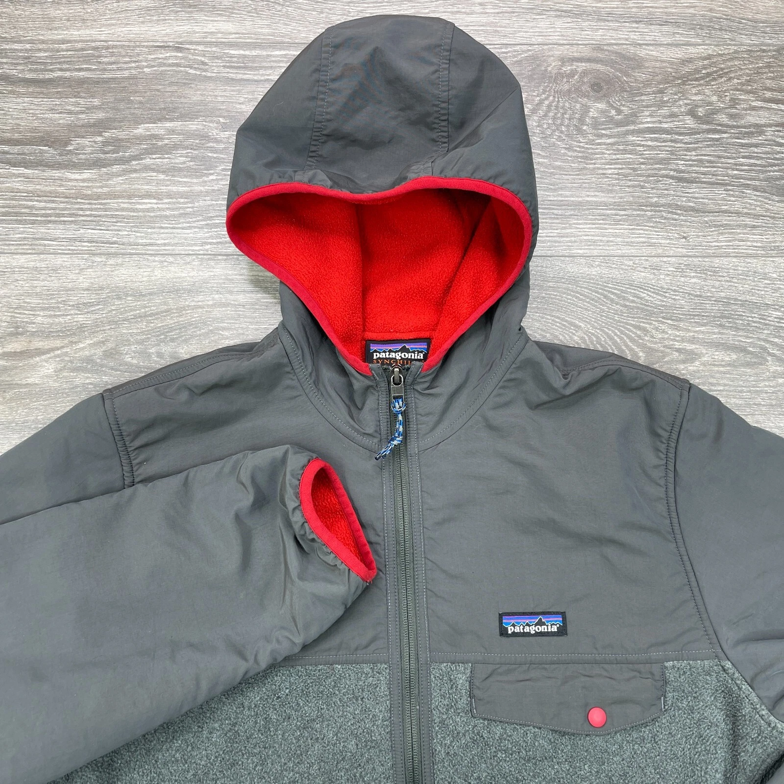 patagonia shelled synchilla snap t full zip fleece hoodie