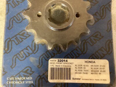 NOS Sunstar 14-Teeth 520 Chain Size Front Countershaft Sprocket