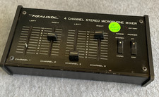 REALISTIC 4-CHANNEL STEREO MIC MIXER 32-1105 VTG 80s RADIO SHACK Missing 1 Knob