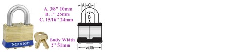 Master Lock Latón 6KA Llave Igual A731 Lote 6 LIQUIDACIÓN LIQUIDACIÓN VENTA A GRANEL - Imagen 3 de 3
