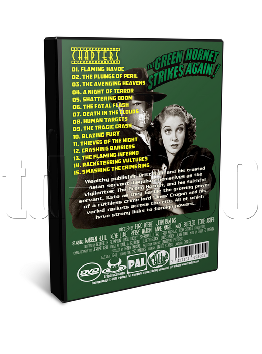 The Green Hornet Strikes Again! (1941) Movie Serial Cliffhanger (2 x DVD)