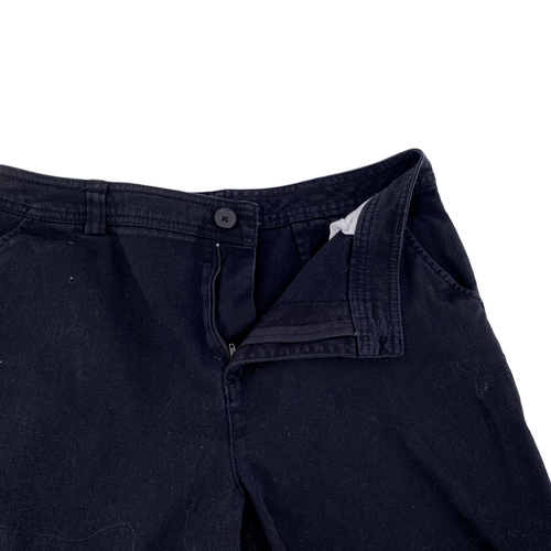 White Stag Womens Black Denim Shorts Size 8 Pockets Flat Front Cotton Blend - Picture 6 of 10