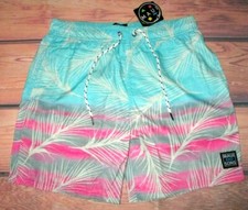MENS MAUI AND SONS DRAWSTRING LINED TROPICAL SWIM BOARD SHORTS SIZE XL
