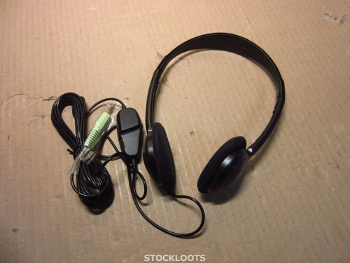 Logitech Dialog 220 Headset Head-band 3.5 mm connector Black NEW NEU NUOVO - Afbeelding 2 van 3