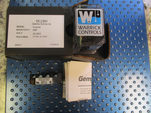 NEW WARRICK CONTROLS GEMS SENSORS RELAY 24 VDC INVERSW MODE OCTAL SOCKET DC2B10 - Picture 1 of 6