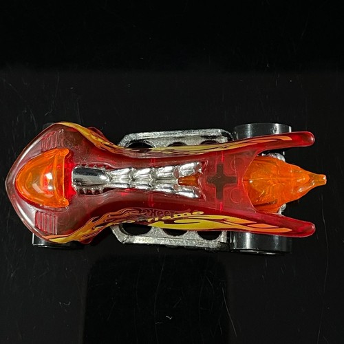 Coche de juguete Hot Wheels Turbo Flame 1995 fundido a presión rojo con llama Malasia como nuevo - Imagen 6 de 8
