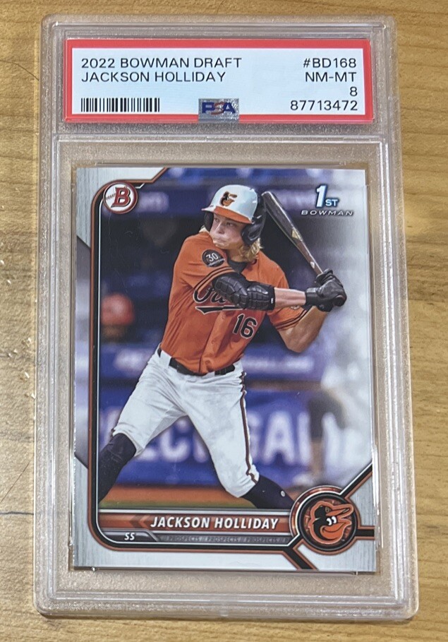 2022 1st Bowman Draft Jackson Holliday #BD-169 PSA 8 NM-MT
