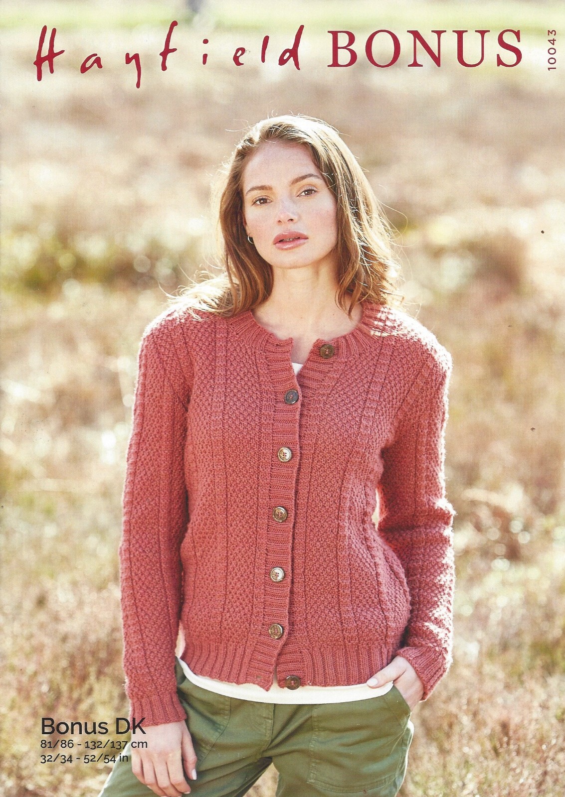 Hayfield Bonus DK Knitting Pattern - 10043 Ladies Cardigan