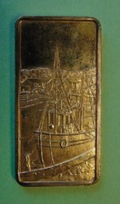 SEA PORT HAMILTON MINT~ 1 OZT .999 FINE SILVER BAR 43.50 per troy oz