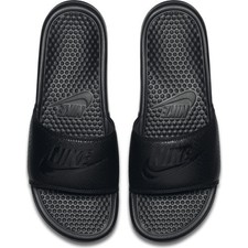 plain black nike slides