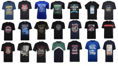 Espionage Men's Premium Cotton Printed Tee Shirt Size 2XL-8XL Multiple Options
