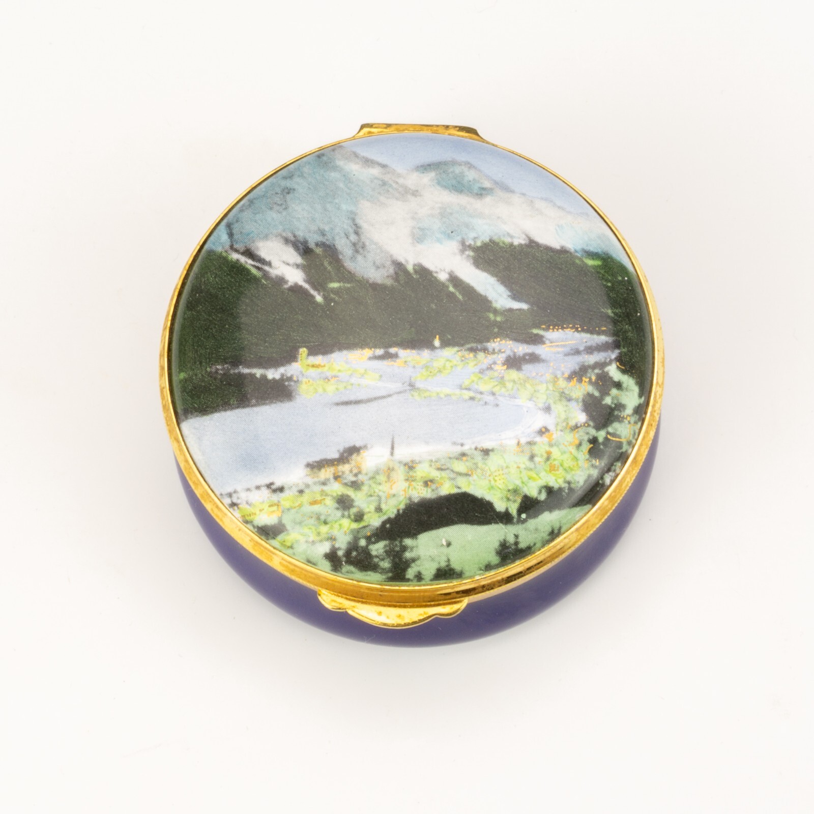 Staffordshire Enamels - Bilston & Battersea - St. Moritz '87 Pill Box