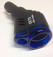 Illuminated Blue Mood Light Car Socket Power Charger Adapter Cigarette Lighter